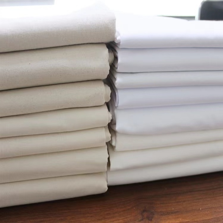 Factory Price 100% Cotton Plain Weave For Dyed And Printing Bleached Unbleached High Quality Beige White Bedding Grey Fabric