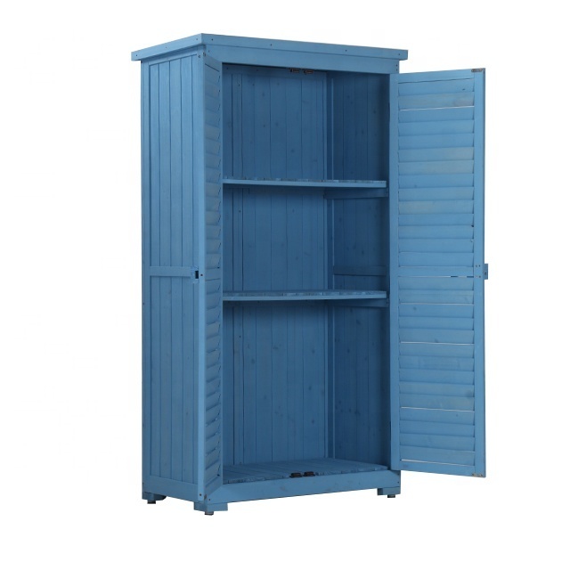 Good Special Light Blue Shed Garden Shed Buildings Tool Kit Storage House Wood Cabin Storage Outdoor wooden shed