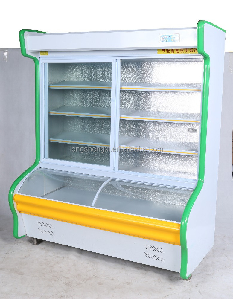 supermarket vegetable and fruit display refrigerator/vegetable freezer/vegetable counter