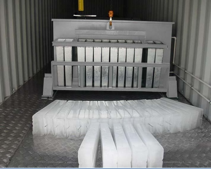 1 Ton Ice Block Machine 8 Molds Block Ice Making Machine With Stainless Steel Ice Block Mold