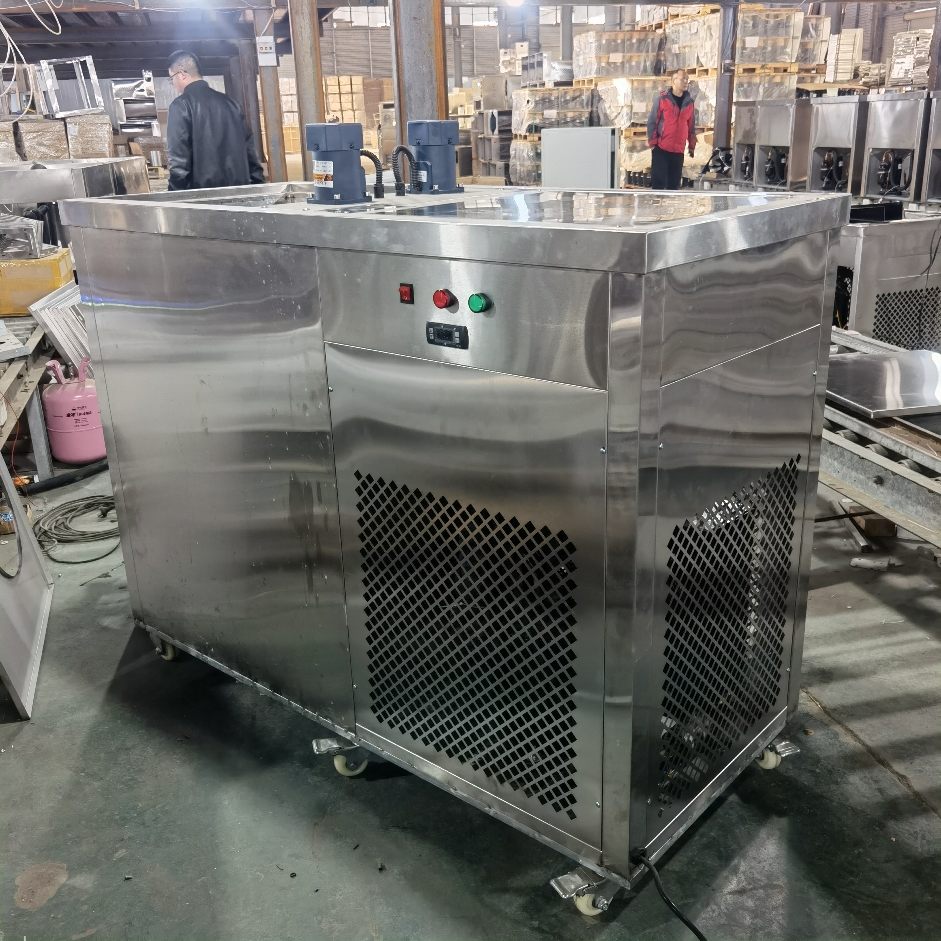 1 Ton Ice Block Machine 8 Molds Block Ice Making Machine With Stainless Steel Ice Block Mold