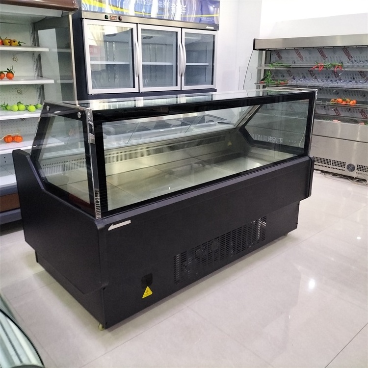 High Quality Fresh Meat Showcase Refrigerator Meat Display Chiller Commercial Display Case