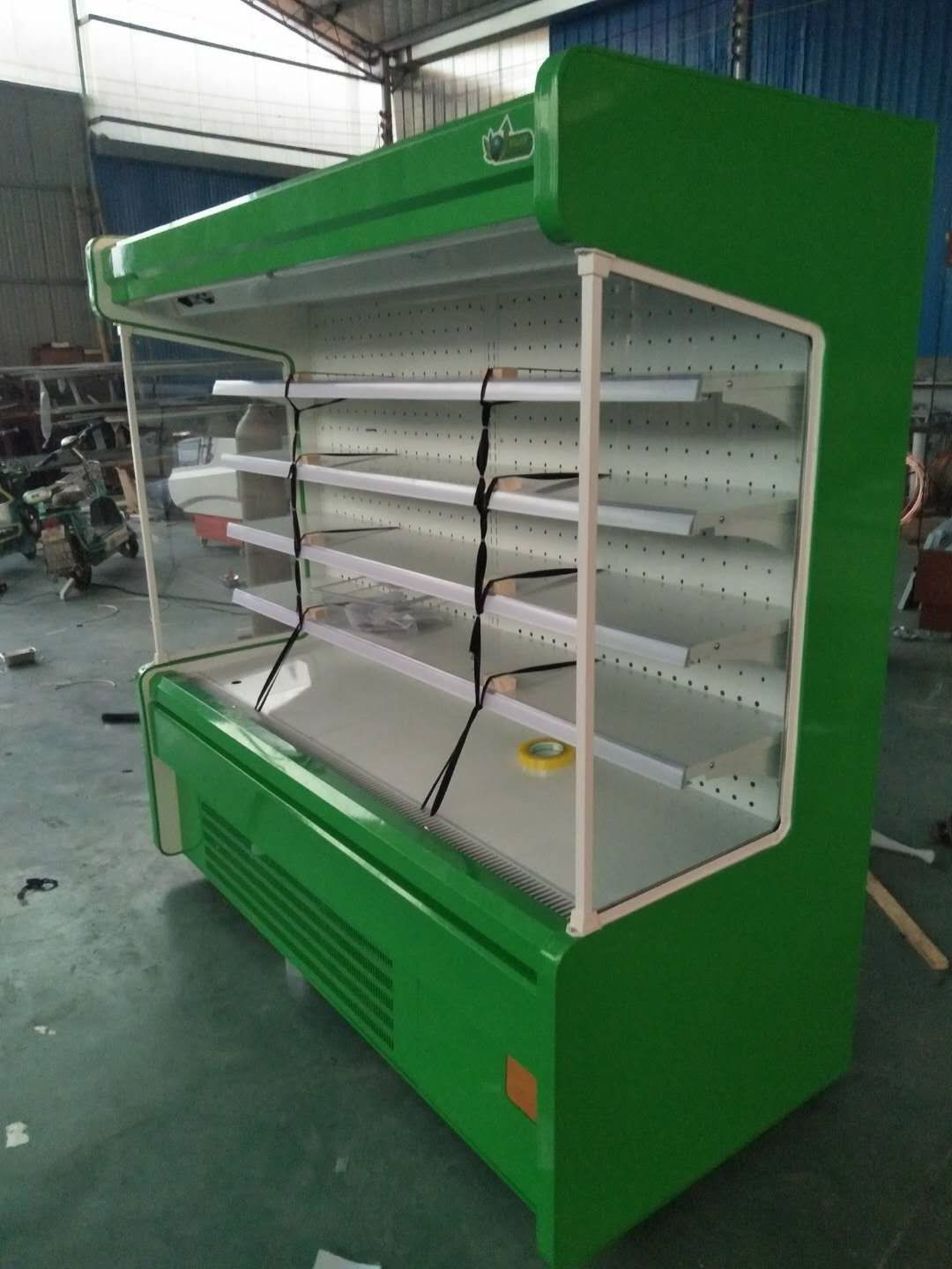 Vegetable fruit beverage display chiller Multi-deck supermarket wall mounted open display refrigerator