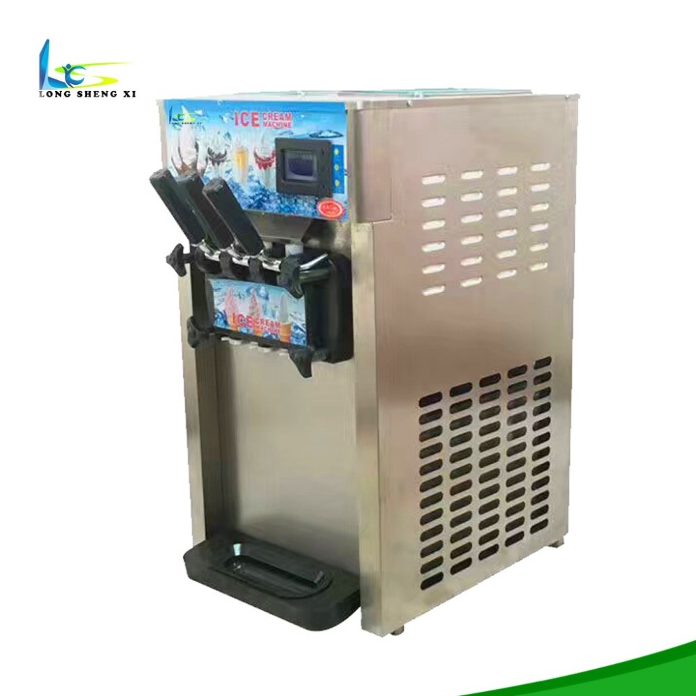 Commercial portable used rainbow soft serve ice cream machine