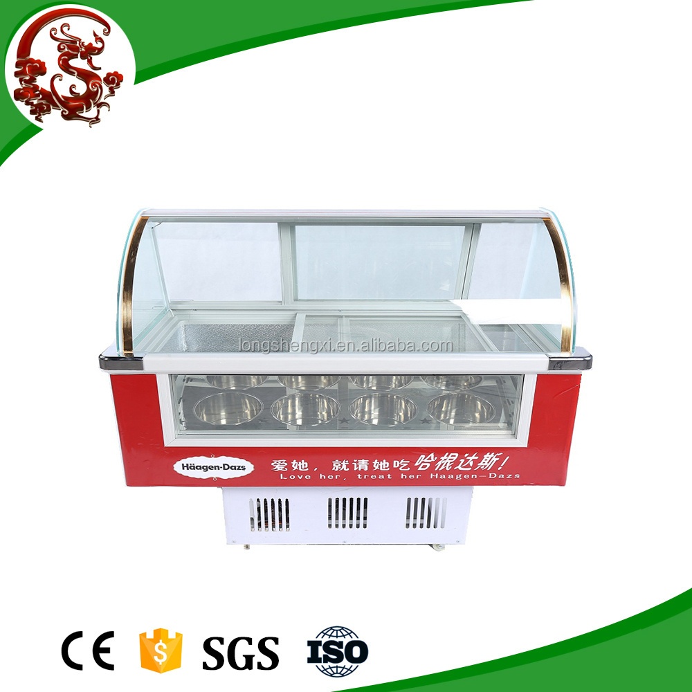 mini small ice cream display showcase chiller /freezer /refrigerator