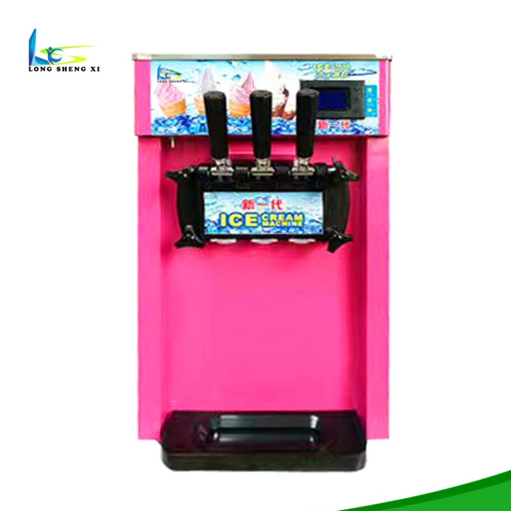 Commercial portable used rainbow soft serve ice cream machine