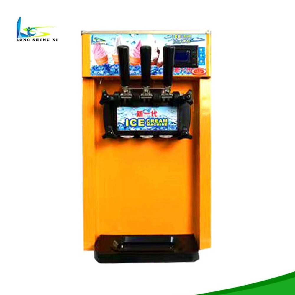 Commercial portable used rainbow soft serve ice cream machine