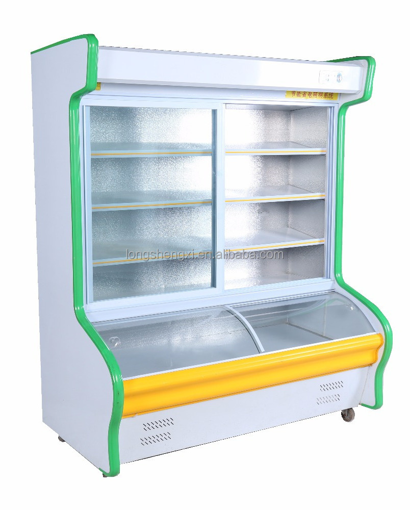 supermarket vegetable and fruit display refrigerator/vegetable freezer/vegetable counter