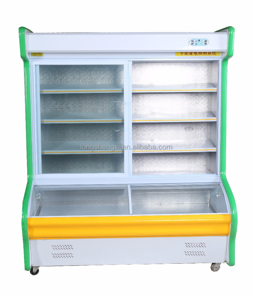 supermarket vegetable and fruit display refrigerator/vegetable freezer/vegetable counter