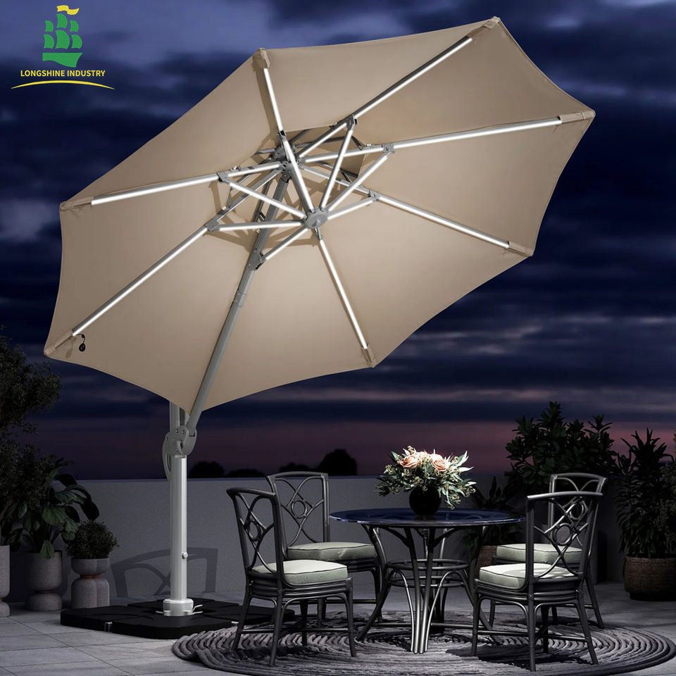 LS Umbrellas Patio Wood Promotion Beach Garden Umbrella Patio Parasol Coffee Patio Beach Bar Big Tent Umbrella