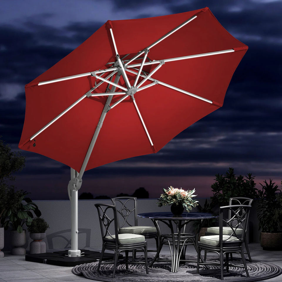 LS Umbrellas Patio Wood Promotion Beach Garden Umbrella Patio Parasol Coffee Patio Beach Bar Big Tent Umbrella