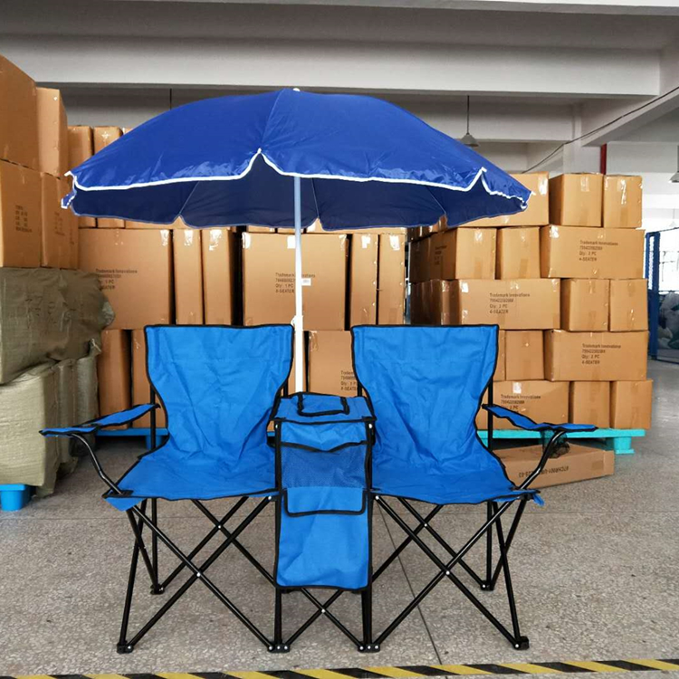 LS Two-in-one large sun-shading beach chair is suitable for multiple scenes beach umbrella with table