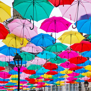 LS colorful umbrellas  art painting Street decorative  Umbrella decorative umbrellas for hanging