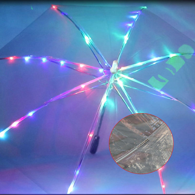 LS Printed flashlight led lighting bubble dome  transparent  led light decorative umbrella