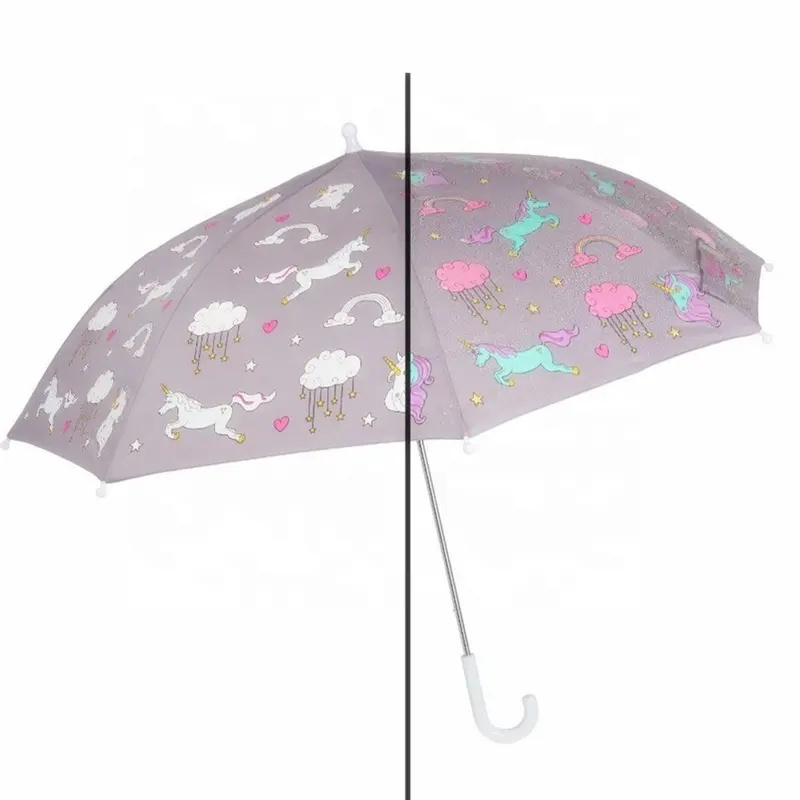 LS Rainy 23inch 8 ribs automatic windproof cosplay changing color magic umbrella