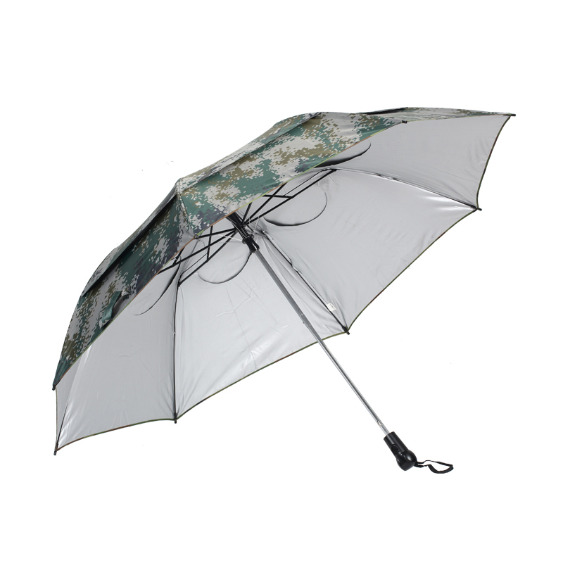 LS windproof amy camouflage umbrella with custom logo name tag