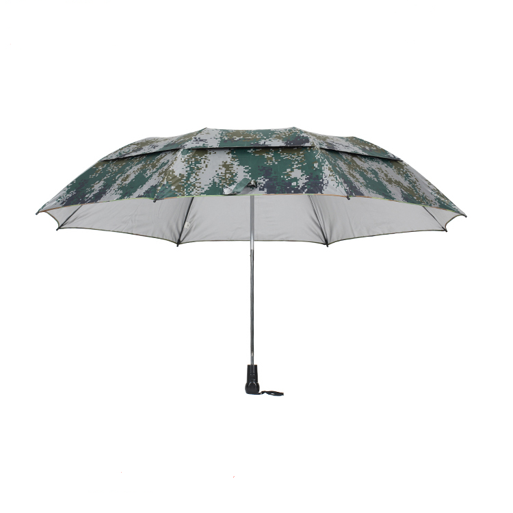 LS windproof amy camouflage umbrella with custom logo name tag