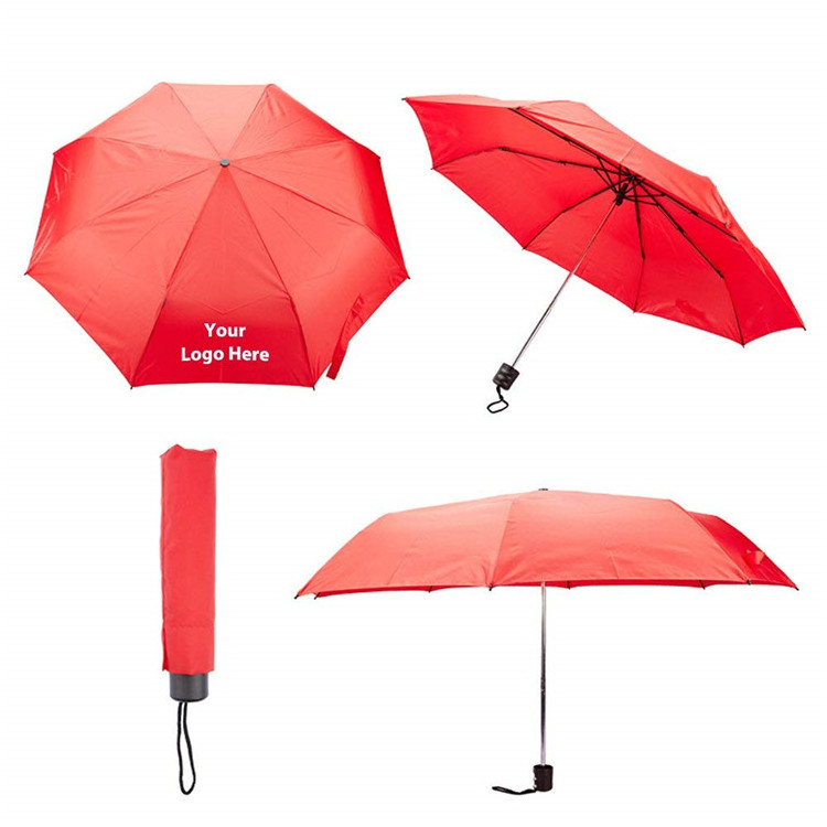 LS Wholesale super mini 3 fold umbrella price cheap plaid design or plain color umbrella