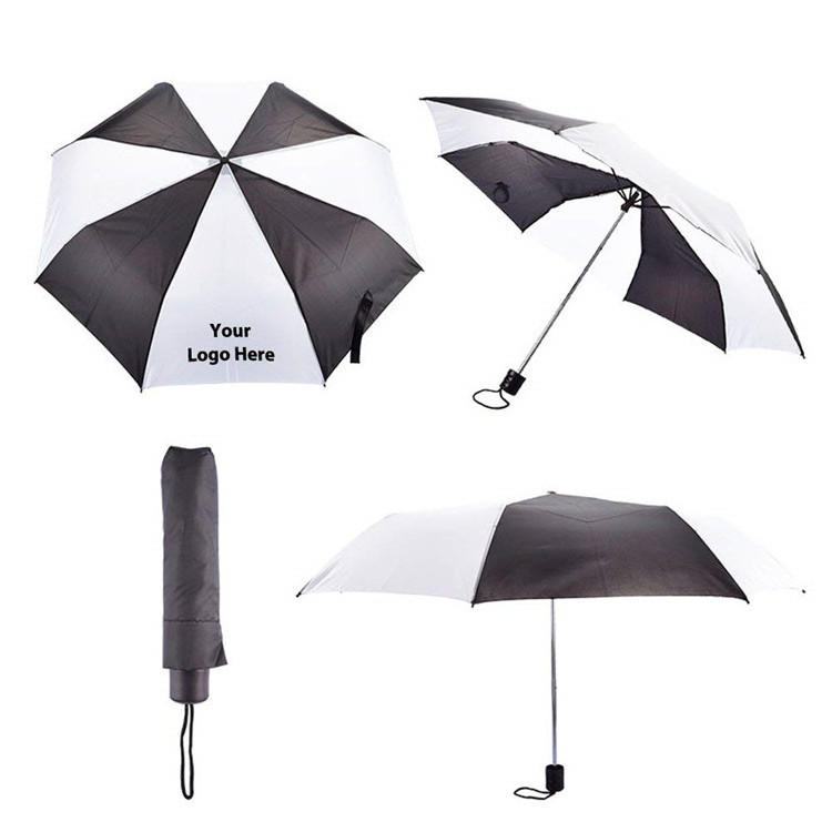 LS Wholesale super mini 3 fold umbrella price cheap plaid design or plain color umbrella