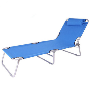 LS Outdoor aluminum swimming pool chair folding beach bed chair beach recliner sun recliner