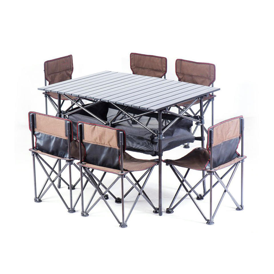 LS Hot selling portable beach tables and chairs that can be put in backpacks for outdoor park camping, etc