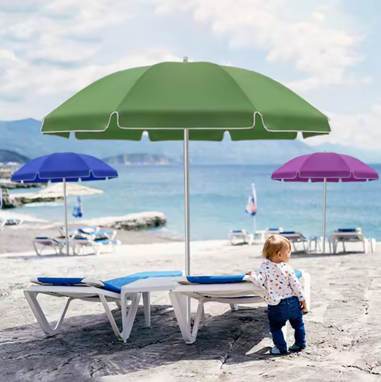 LS08  Sunshine Promotional Big Beach Sun Umbrella Outdoor Umbrella Parasol Umbrella For Beach