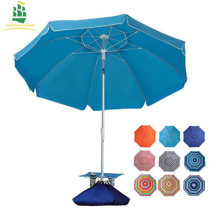 LS Sun Umbrella Beach Patio Fabric Waterproof  Portable Sport Brella Beach Umbrella Telescopic Beach Umbrella