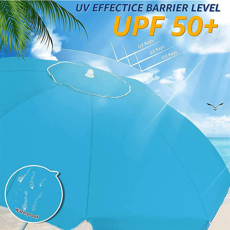 LS Sun Umbrella Beach Patio Fabric Waterproof  Portable Sport Brella Beach Umbrella Telescopic Beach Umbrella