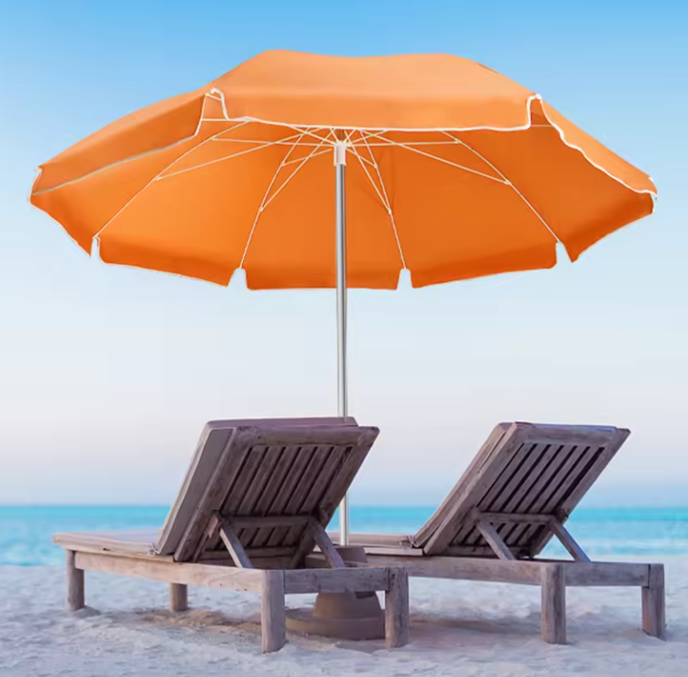 LS08  Sunshine Promotional Big Beach Sun Umbrella Outdoor Umbrella Parasol Umbrella For Beach