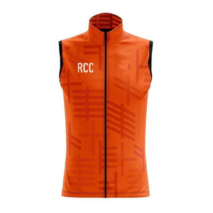 LS244112 OEM Design Men Bicycle Vest Plus Size Breathable Road Bike Windproof Vest Sublimation Printing Cycling Windproof Gilet