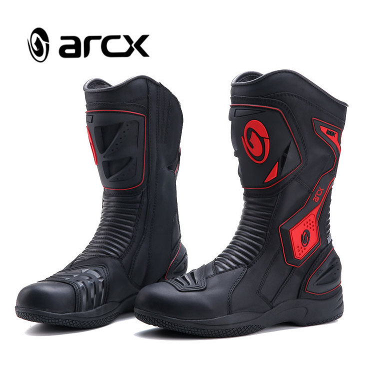 Arcx Waterproof Breathable Leather Motorcycle Shoes Riding Racing Motorbike Knee High Motocross boots for Men