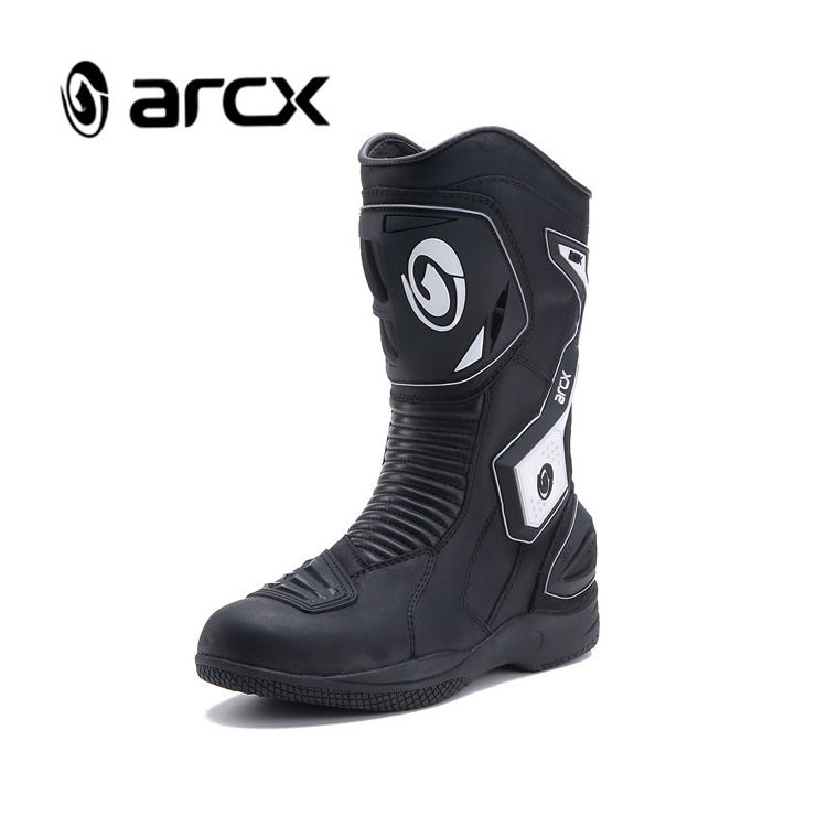 Arcx Waterproof Breathable Leather Motorcycle Shoes Riding Racing Motorbike Knee High Motocross boots for Men