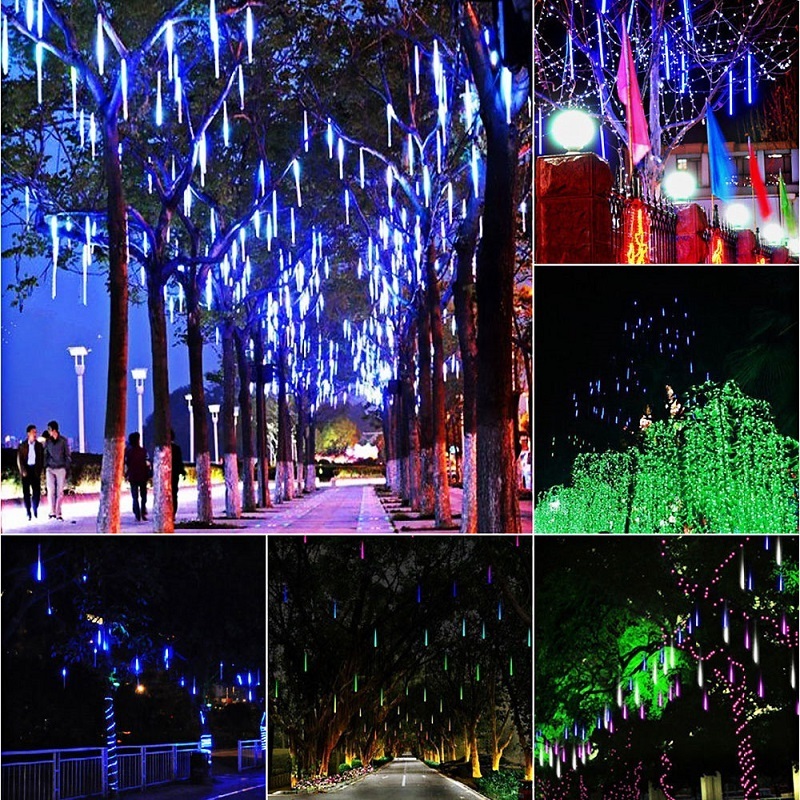 LED Lighting Meteor Shower Rain Tube Christmas Decoration Light