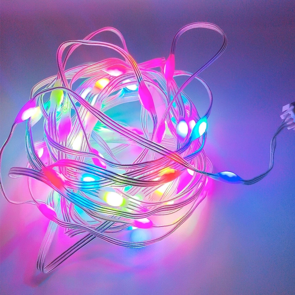 Tuya Wifi Smart Light String RGB LED App Control Clip Light Work With Alexa/Google Assistant Christmas Decoration Light