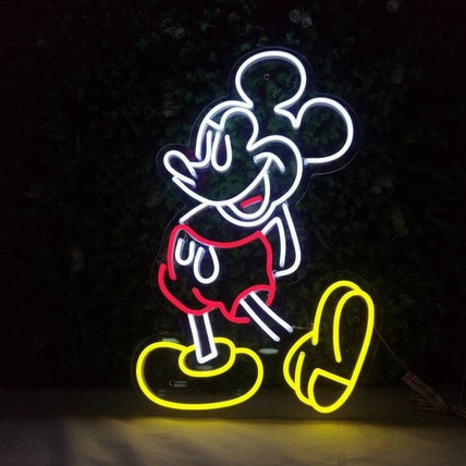 Outdoor custom Led Mickey Mouse flexible neon lights for party decoration advertising decoration