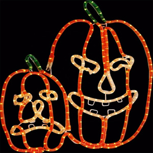 Outdoor lighted pathway decoration glowing colorful led street series halloween pumpkin lights