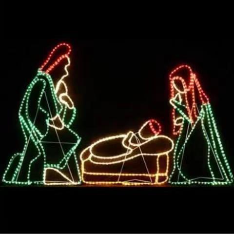 Outdoor Christmas Lights Wise Man Camel Commercial Motif Rope Light Jesus Nativity