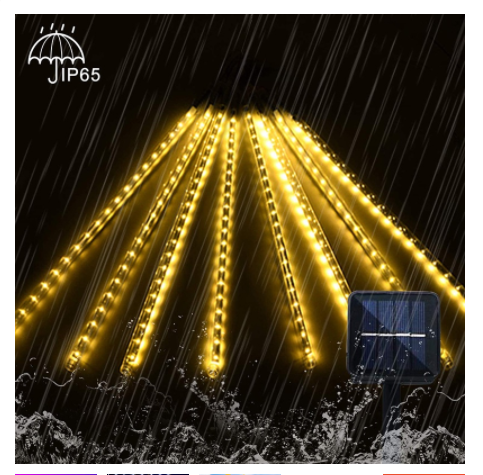 LED Waterproof SMD Strip Shower Rain 50cm Meteor Tube Light For Outdoor Indoor Decoration