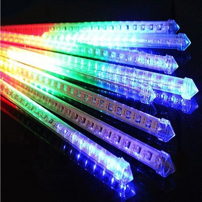 LED Waterproof SMD Strip Shower Rain 50cm Meteor Tube Light For Outdoor Indoor Decoration