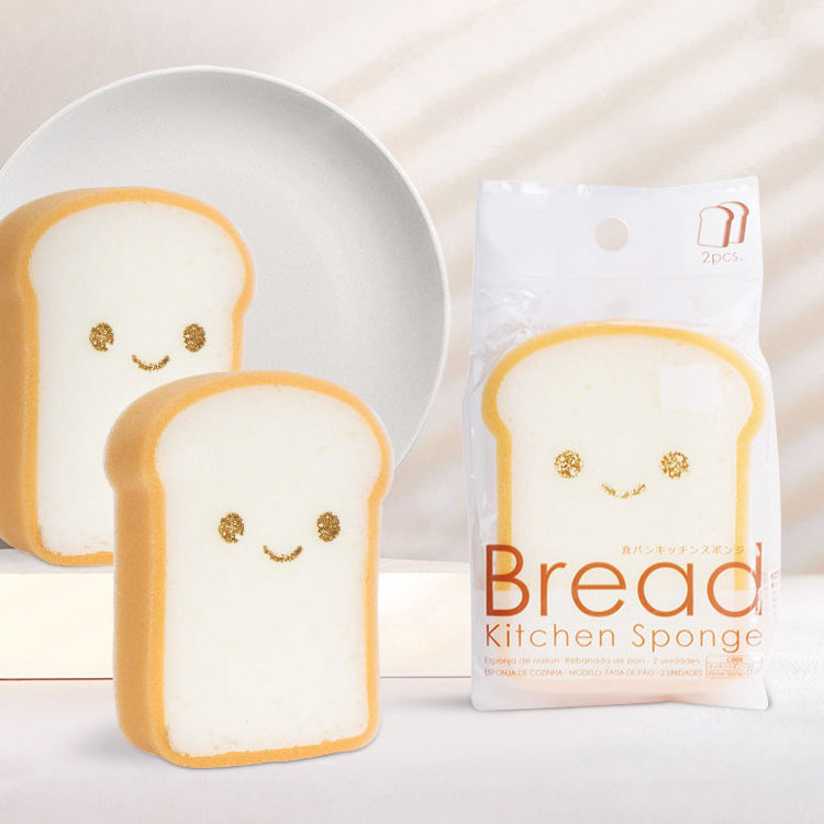 Hot Eco-friendly 2in Bread Shaped dish washing cleaning sponge Product for kitchen