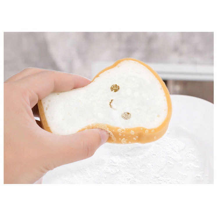 Hot Eco-friendly 2in Bread Shaped dish washing cleaning sponge Product for kitchen