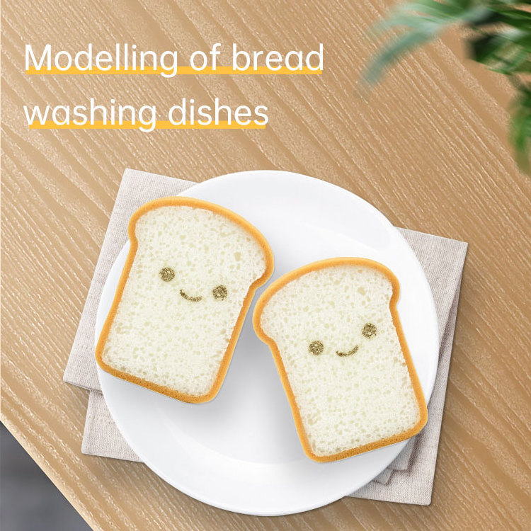 Hot Eco-friendly 2in Bread Shaped dish washing cleaning sponge Product for kitchen