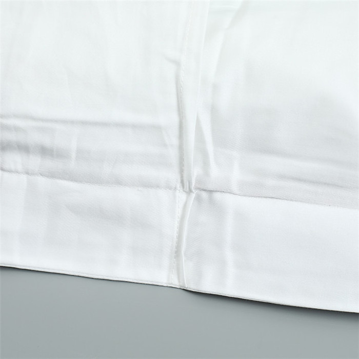 Wholesale custom white hotel luxury embroidered hotel bedding pillow case 100% cotton oxford design bulk pillowcase