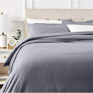 OEM Factory Wholesale Collection Hotel 3CM White Stripe Flat Sheet Duvet Cover for home textile