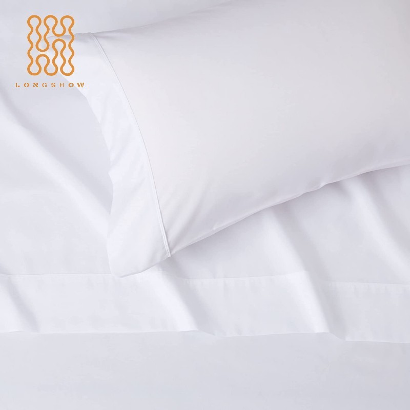 200 thread count Cotton Plain sarung bantal White Pillow Case for hotel bedding