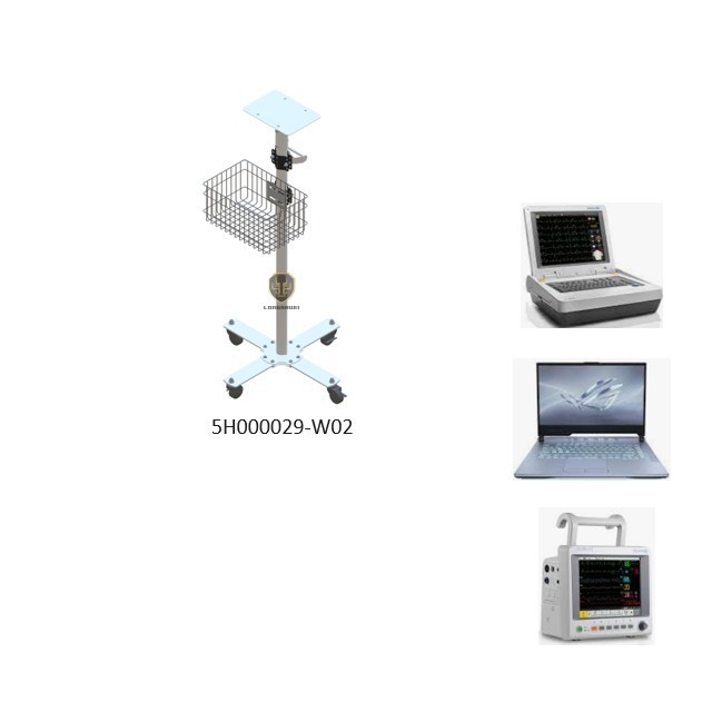 hospital furniture computer monitor medical trolley cart for Defibrillator device