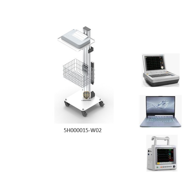 hospital furniture computer monitor medical trolley cart for Defibrillator device