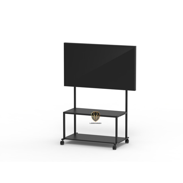 Wholesale TV Floor Stands Low Moq Living Room Mobile 360 Degree Swivel Rotation TV Stand With Audio-visual Cabinet