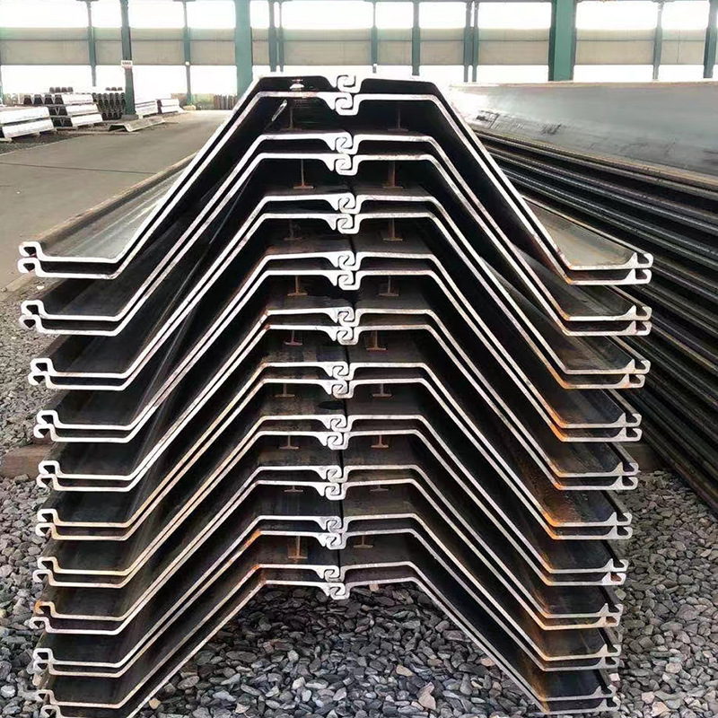 customized carbon steel sheet pile Q345b Q295 Sy295 steel sheet piles z type for Concrete building materials