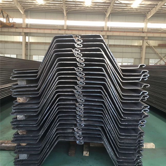 customized carbon steel sheet pile Q345b Q295 Sy295 steel sheet piles z type for Concrete building materials